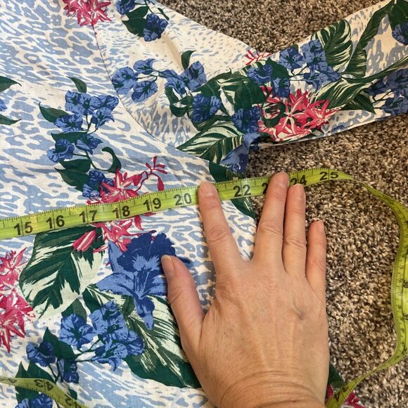 Jessica London Linen Rayon Tunic Top Floral Button Shirt 3/4 Sleeve Women’s 16W - Picture 5 of 8